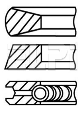 Set segmenti piston LP182 3012 STD ELPI